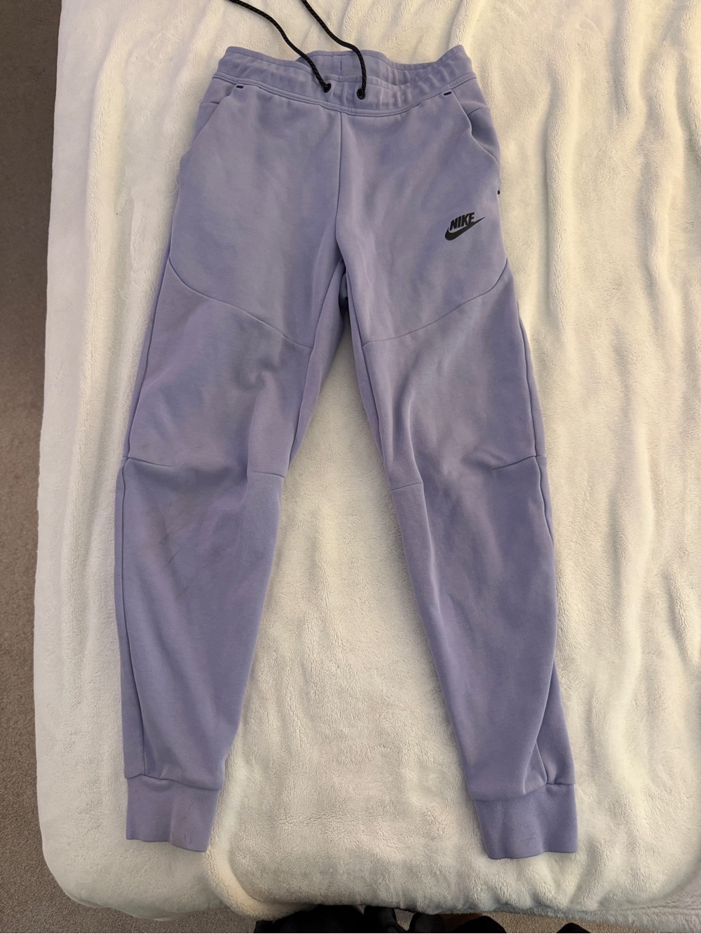Nike Lavender Men's Fleece Joggers with Black Logo Size XS